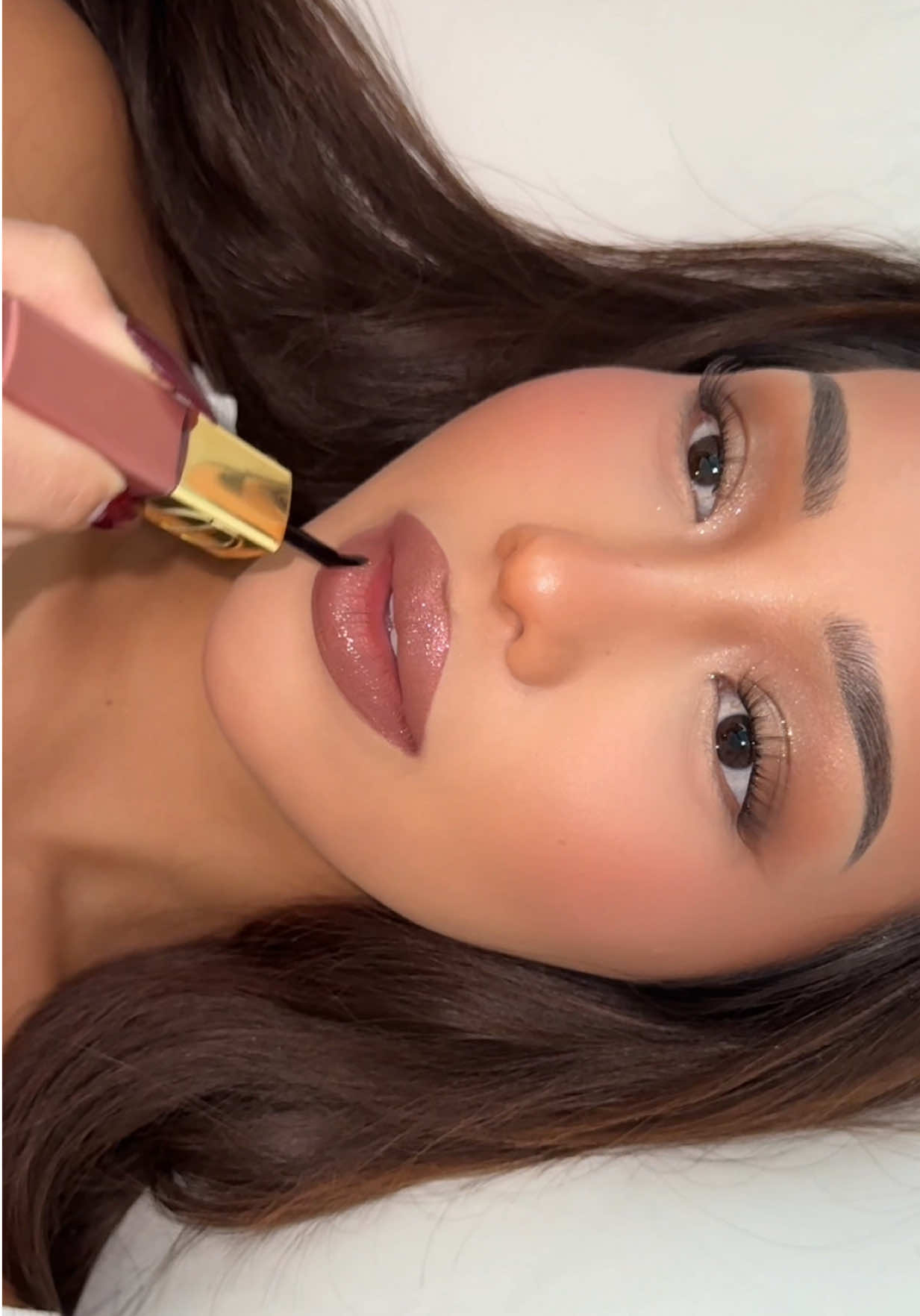 Trying Dior Sequin Lipstick Duo✨ this shade is soo pretty #makeup #lipcombo #glitter @Diorbeauty shade 520