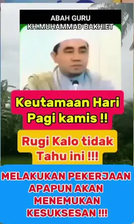 keutamaan hari pagi Kamis.