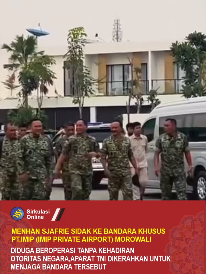 Menteri Pertahanan Safrie Sjamsuddin langsung bergerak usai menemukan aktivitas bandara khusus PT IMIP atau IMIP Private Airport di Morowali, Sulawesi Tengah, beroperasi bagaikan negara dalam negara. Aparat TNI kini dikerahkan untuk menjaga bandara tersebut. #imipmorowali #syafrisyamsudin #TNI
