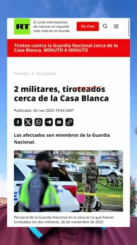 Tiroteo cerca de la casa Casa Blanca, hay dos militares heridos