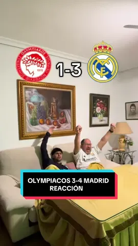 OLYMPIACOS 3-4 MADRID REACCIÓN #reaccion #reaccionando #realmadrid #championsleague #fcbarcelona 
