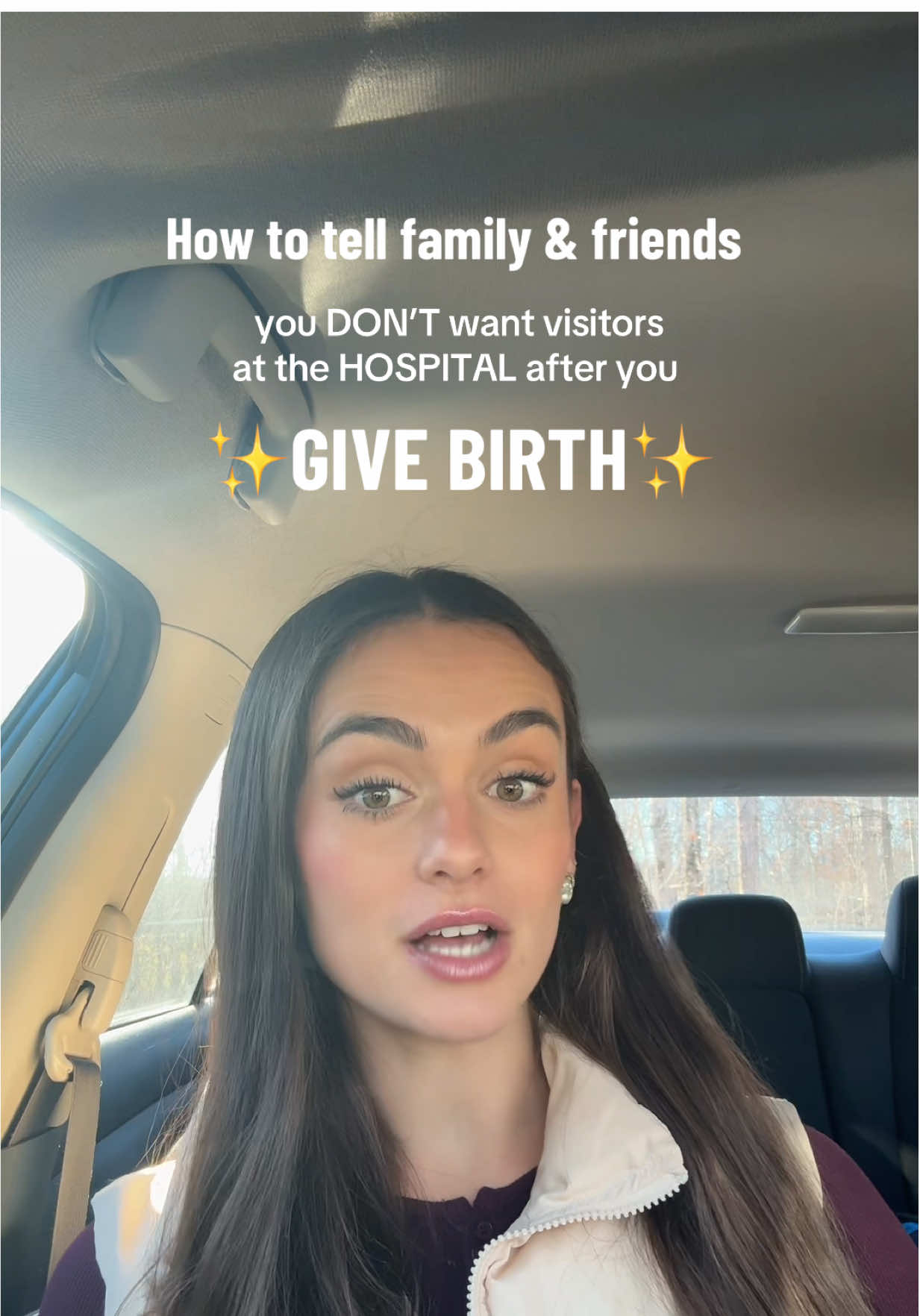 Here is just an easy way you could tell friends and family if you don’t want any visitors at the hospital. You also could just not tell anyone at all, and surprise everyone with a baby lol! I hope this helps! #momtips #newmomtips #hospitalbirth #birthtips #birthprep 