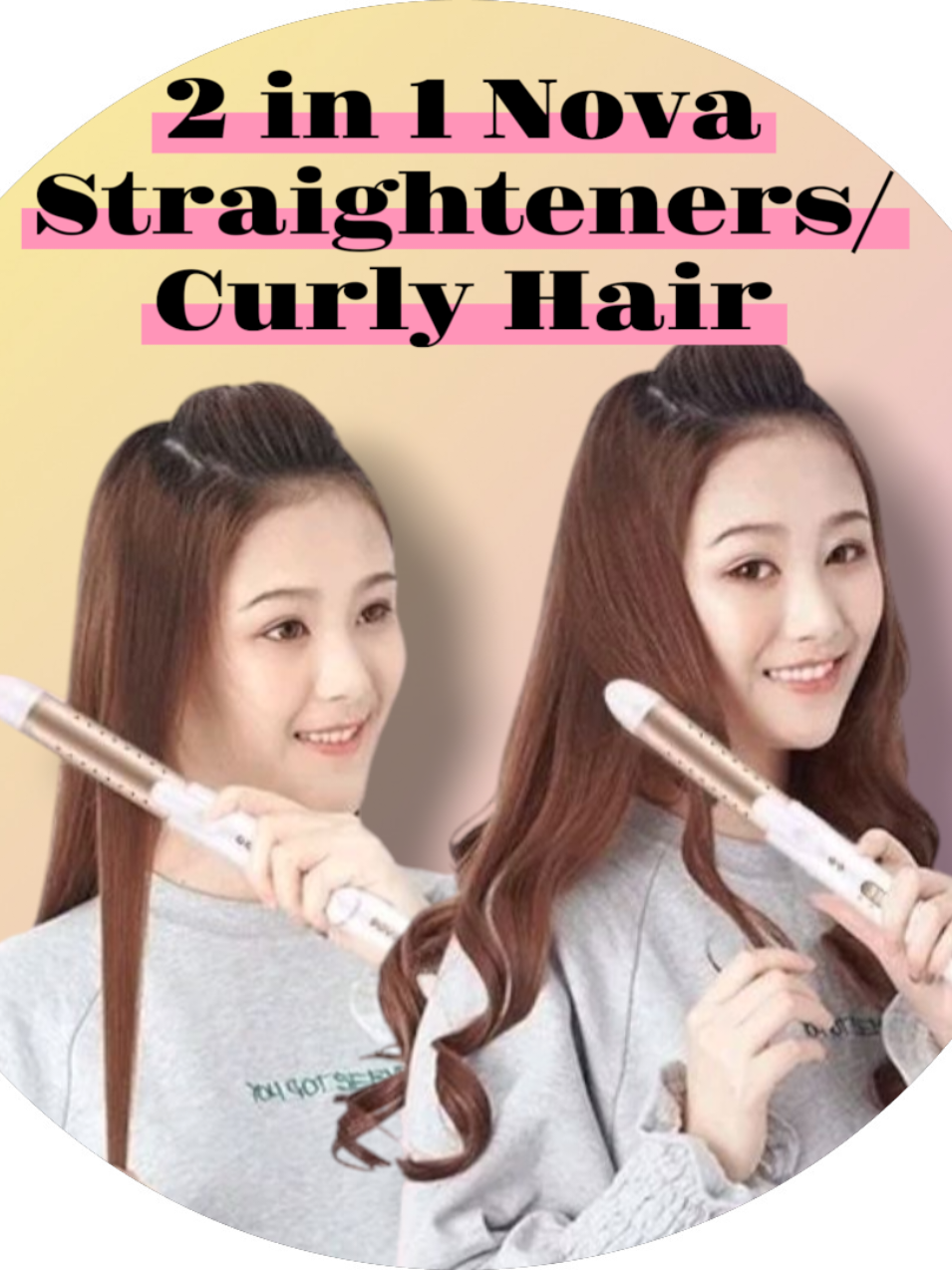 ang ganda nito pang gift or pang personal used natin..pwede ka mag straight at curl ng hair mo #2in1novastraightenerandcurler #straighthair #curlyhair #womenhairstyle 