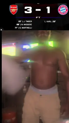 The Joy of beating the best attacking team in the world … COYG bruvvvv #footballtiktok #Football #championsleague #arsenal #bayernmunich 