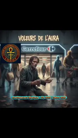 Avertissement Mystique – Fin 2025 / Début 2026 Les Voleurs d’Aura du Carrefour (Enseignement de l’Ordre des Ombres Éternelles, transmis par les Maîtres Ikia Kulumbimbi ) Dans les enseignements secrets, on parle depuis longtemps d’une catégorie d’individus appelés Les Mendiants Caméléons. Ce ne sont pas de simples nécessiteux : ce sont des personnes qui, volontairement, entrent dans un pacte de transmutation d’aura. Le Rituel du Caméléon Le caméléon est l’animal des métamorphoses. Il change de couleur, se fond dans les mondes, traverse les vibrations. Dans certains pactes obscurs, son essence est utilisée pour créer un masque énergétique : une enveloppe qui permet de capter l’aura d’autrui en se rendant invisible sur le plan subtil. Pourquoi apparaissent-ils en début et fin d’année ? Parce que ce type de pacte n’est valable que pendant un cycle solaire, du premier mois jusqu’au dernier. En début d’année, ils récoltent les forces neuves, les espoirs, la lumière des commencements. En fin d’année, ils reviennent pour absorber les bilans, les énergies accumulées, les protections affaiblies. Le reste du temps, ils disparaissent parce que le pacte nécessite une longue étape de purification négative. Comment se produit le vol d’aura ? L’aura est une couronne invisible, un champ magnétique qui porte : la chance, la santé, l’inspiration, les opportunités, la protection spirituelle. Lorsque tu donnes une pièce, même petite, à un membre de ce pacte, ce n’est pas ton argent qu’il prend — c’est ta vibration. La pièce sert d’offrande involontaire, un sceau d’échange, un transfert énergétique. Conséquence : l’inversion de destinée L’enseignement dit : Celui qui donne à un Caméléon donne sa lumière, et reçoit en retour son obscurité. Sur une année entière, la personne peut remarquer : blocages financiers, retards successifs, pertes mystérieuses, manque de motivation, sentiment d’être “vidé”, malchance sans explication. Car l’aura, affaiblie, ne protège plus comme avant. Comment se protéger ? L’Ordre des Ombres Éternelles enseigne depuis longtemps trois règles fondamentales : 1. Ne jamais donner dans un carrefour en période de pacte Les carrefours sont les lieux des échanges d’âmes, des rencontres de destinées. 2. Toujours purifier ses mains et son front après toute interaction énergétique 3. Prononcer la formule de rupture : Que ce qui n’a pas été nommé ne peut m’atteindre. Que ce qui ne m’appartient pas retourne à sa source.  Conclusion : la vigilance des fils et filles de l’Ombre Cet enseignement n’a pas pour but de créer la peur, mais d’ouvrir les yeux. Toutes les mains tendues ne sont pas des appels à la compassion. Certaines sont des filets posés sur la lumière des imprudents.