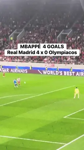 Mbappé 4 goals vs Olympiacos #mbappe #realmadrid #olympiacos 