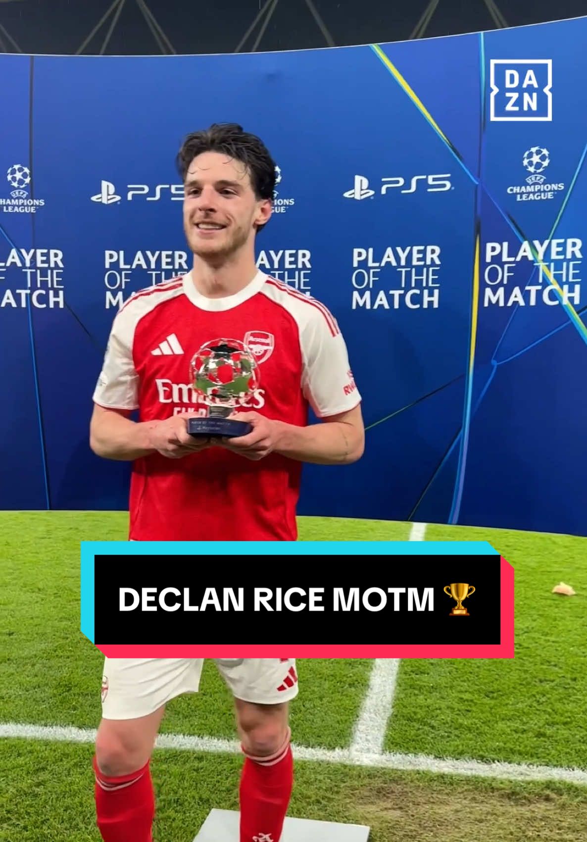 Midfield Maestro 🔥❤️ DECLAN RICE CLAIMS THE MOTM AWARD 🏆 #UCL 