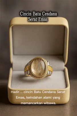 Keindahan yang tenang, kemewahan yang memikat. Cincin Batu Cendana Serat Emas ini menghadirkan aura wibawa dan karakter kuat dalam setiap detailnya. Saatnya tampil lebih berkelas dengan sentuhan alami yang tak tertandingi. #CendanaSeratEmas  #CincinPriaMewah  #LuxuryJewelryID  #CincinNaturalStone  #PremiumCollection 