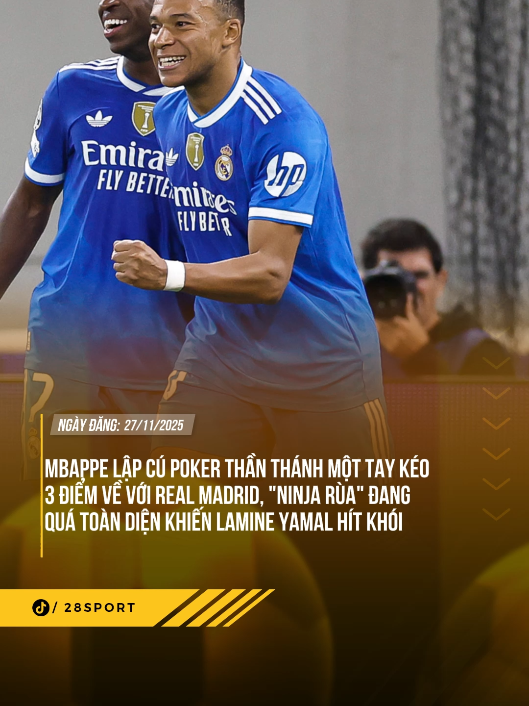 MBAPPE LẬP CÚ POKER THẦN THÁNH #theanh28 #theanh28sport #sportsontiktok #28sport #SportsOnTikTok #footballtiktok #championsleague #realmadrid #mbappe