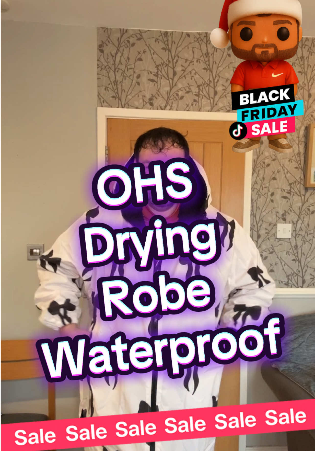 OHS Drying Robe Waterproof  Wind Resistant  Changing Robe  Soft Sherpa Fleece Lined  Oversized Hooded Long Sleeve Coat  Surfing  Beach  Swimming  #TikTokMadeMeBuyIt #DealDrops #CreatorClub #BlackFriday #OHSblackFriday 