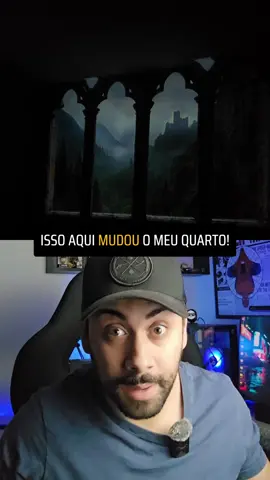 Esse projetor hy300 mudou o meu quarto📽