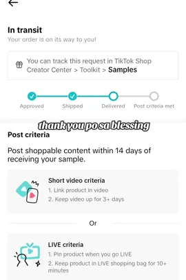 my first ever sample this time,thank you Lord❣️🙏 #freesample #freesamplesapproved #tiktokaffiliate #tiktokmarketing #tiktokmom 
