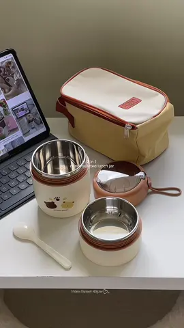 mini lunch jar✨ #lunchbox #lunchboxwithbag #insulatedlunchjar #lunchjar #2in1lunchbox 