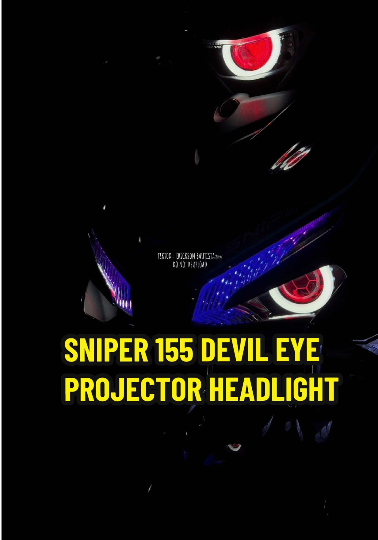SNIPER 155 PROJECTOR HEADLIGHT #yamahasniper155r #y16 #y16zr #sniper155 #sniper155r 