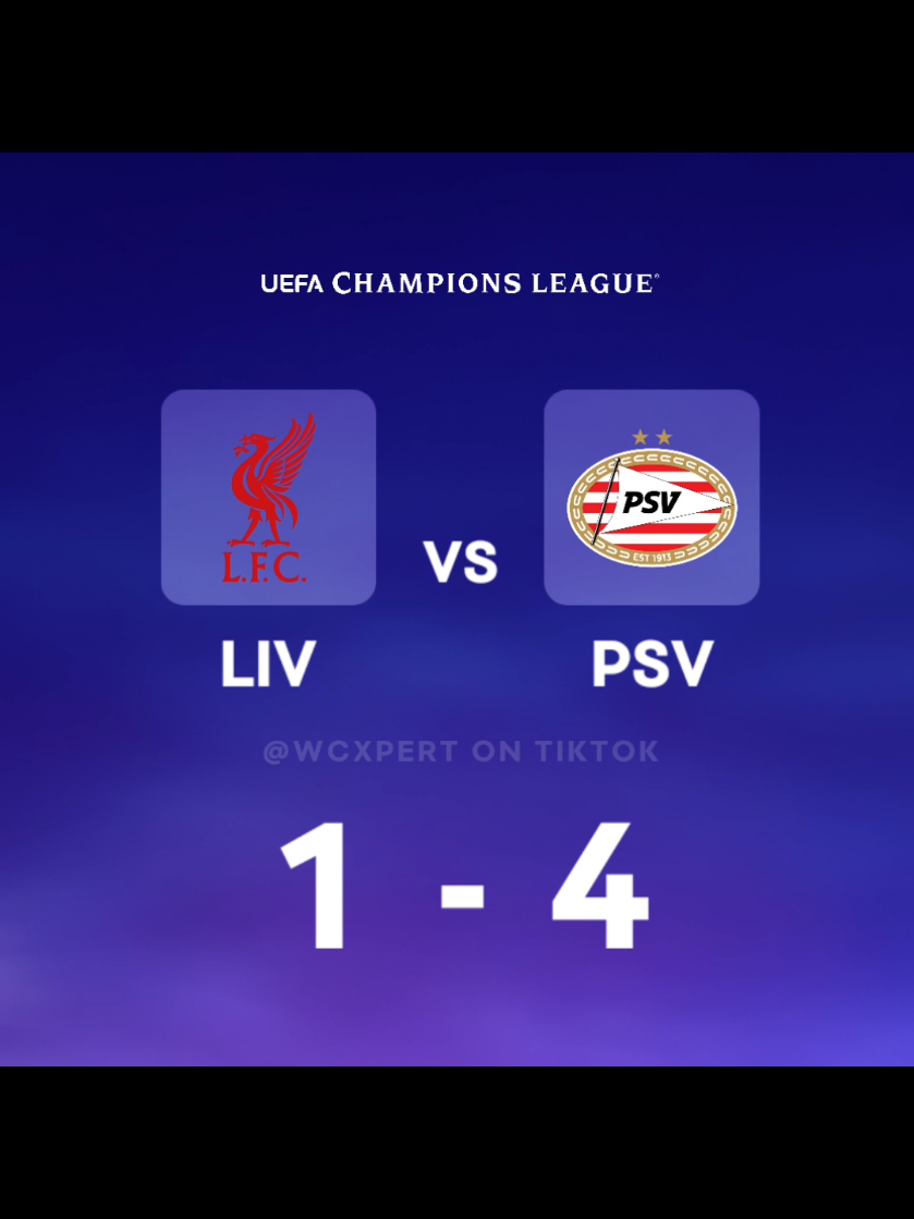 Liverpool 1-4 PSV | UEFA Champions League Info #liverpoolfc #psv #ucl #uefachampionsleague  #championsleague  PSV Eindhoven defeated Liverpool 4-1 in a UEFA Champions League match, deepening the current crisis for the English club. This heavy defeat marked Liverpool's third consecutive loss across all competitions by a three-goal margin, and intensified pressure on manager Arne Slot. PSV were clinical and efficient, thoroughly deserving their historic win, which also made them the first Dutch club to score three goals at Anfield in an official match. PSV took an early lead in the sixth minute when Ivan Perišić converted a penalty after a handball by Virgil van Dijk. Liverpool responded ten minutes later with an equalizer from Dominik Szoboszlai, who tapped in a rebound from a Cody Gakpo shot. Despite a period of sustained pressure from Liverpool, the first half ended 1-1. The turning point came in the second half, with PSV's Guus Til scoring in the 56th minute to restore the lead after a defensive lapse. Substitute Couhaib Driouech then scored two late goals in the 73rd and 91st minutes to seal the emphatic 4-1 victory for the Dutch side. The performance was described as an 