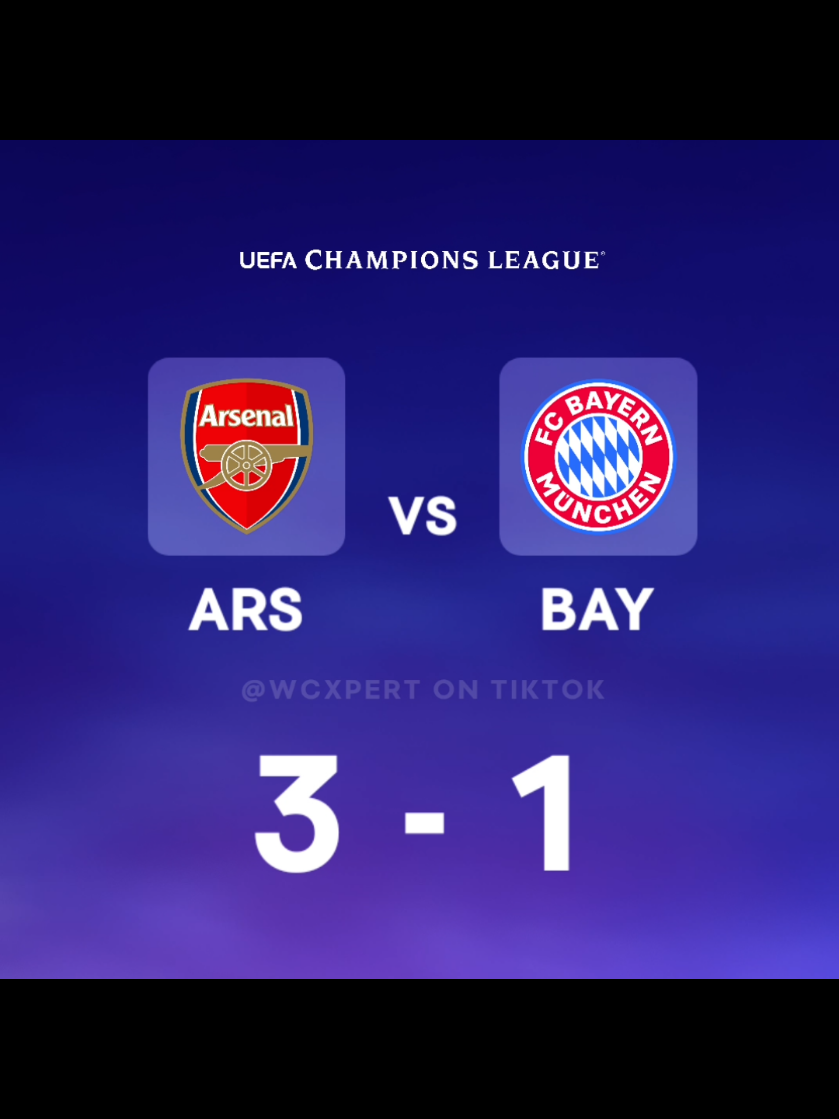 Arsenal 3-1 Bayern Munich | UEFA Champions League Info #arsenal #bayernmunich #ucl #uefachampionsleague  #championsleague  Arsenal defeated Bayern Munich 3-1 in their UEFA Champions League match at the Emirates Stadium on Wednesday, November 26, 2025. The victory maintained Arsenal's perfect start to their Champions League campaign, making it five wins from five matches and securing their spot at the top of the league phase table. The match was an intense tactical battle in the first half, which ended 1-1. Arsenal's Jurriën Timber opened the scoring in the 22nd minute with a header from a corner, but Bayern's 17-year-old sensation Lennart Karl equalized in the 32nd minute after a well-worked team move involving former Gunner Serge Gnabry. Arsenal dominated the second half, with substitutes making a significant impact. Noni Madueke restored the lead in the 69th minute after a low cross from fellow substitute Riccardo Calafiori, and Gabriel Martinelli sealed the commanding 3-1 victory just minutes later, rounding Bayern goalkeeper Manuel Neuer to tap into an empty net. The performance was hailed as a statement win, solidifying Arsenal's credentials as major contenders for the title.