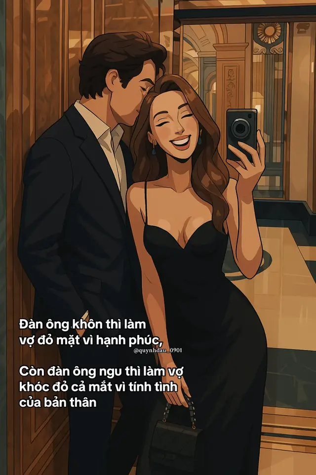 Đàn ông khôn thì làmvợ đỏ mặt vì hạnh phúc,  Còn đàn ông ngu thì làm vợ khóc đỏ cả mặt vì tính tình của bản thân #viral #xh #AI 