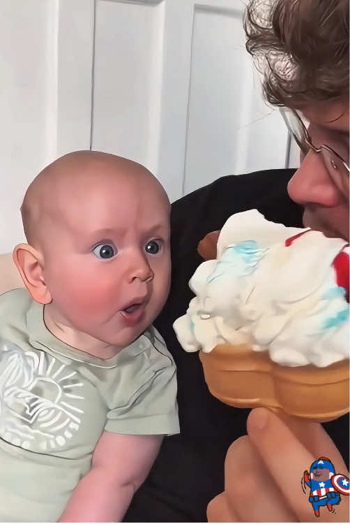 Babies react differently when they see food 🤣🤣#foryou #cutebaby #funnyvideos #fyp #usa_tiktok 