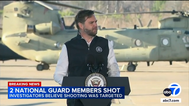 (11/26/25) Vice President #JDVance addressed the shooting of two #NationalGuards members on Wednesday as he spoke to #troops in #Kentucky, where he was spending the day serving meals to soldiers and their families ahead of #Thanksgiving. #breakingnews #washington #dc