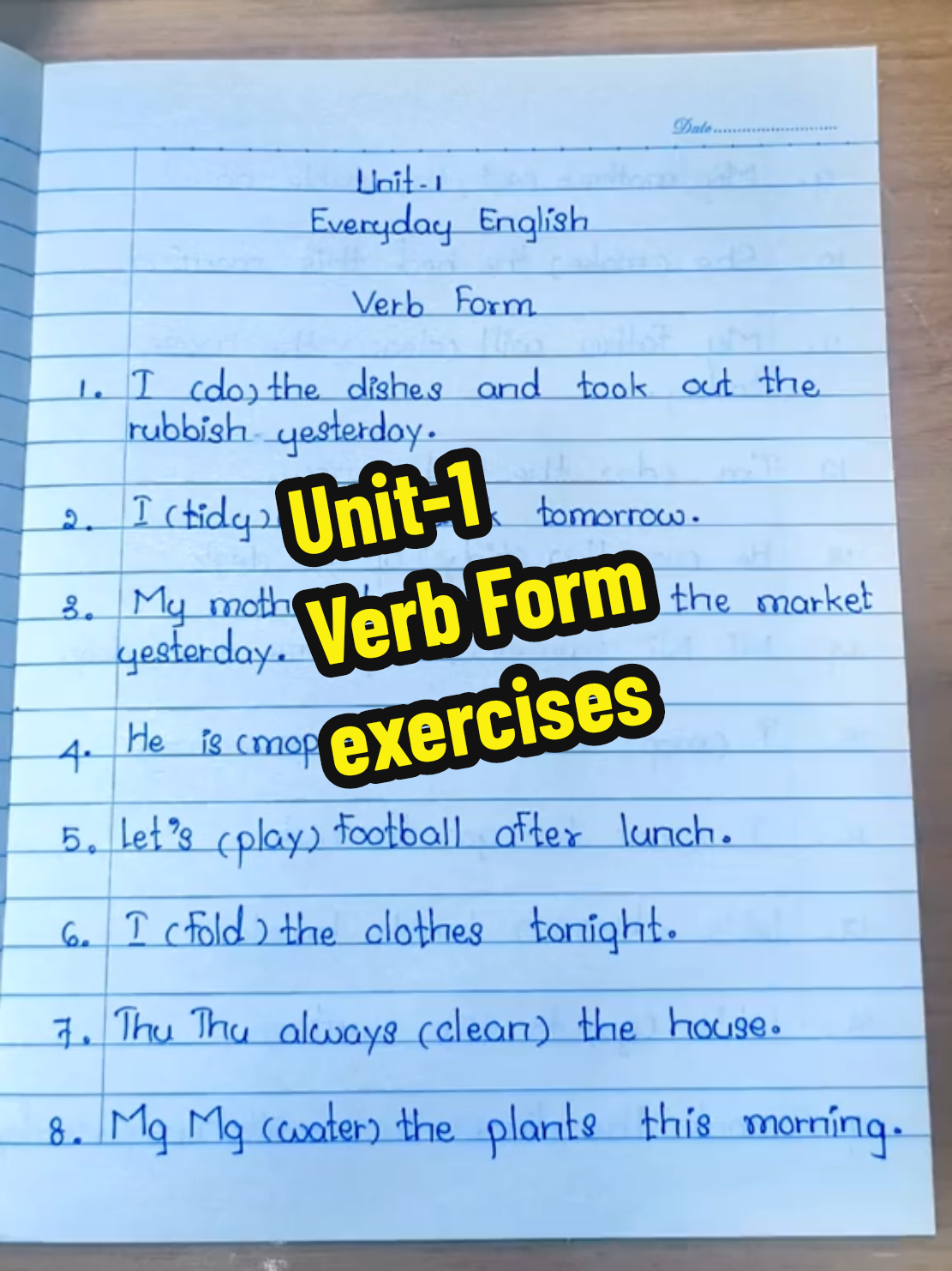 Unit-1 ကနေ စပီး Verb Form နဲ့ Word Form  exercises လေးတွေ ရှင်းပြပေးမှာမလို့  followလုပ်ထားပေးနော် #TrChan #tiktoklearn #fyppppppppppppppppppppppp #englishgrammar  #VerbformWordformဖြေနည်း