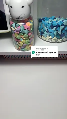 Trả lời @rafykhan285 make paper star #handmade #origamistars #paperstars #DIY #fypシ゚ 