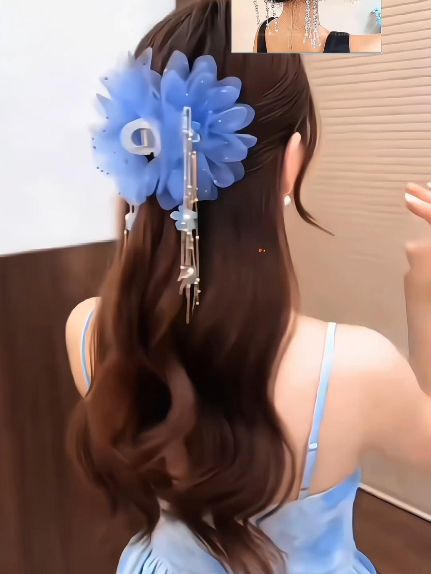 Crystal Tassel Butterfly Hair Clamp Grab Clip Women Back Head Hair Clip Shark Clip Headdress Hair Accessories#foryou #fyp#Butterfly tassel hair clip #Butterfly tassel hairpin #Hair accessory #Headwear