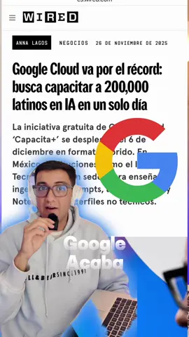 Google Cloud va por el récord: busca capacitar a 200,000 latinos en IA en un solo día, así puedes inscribirte 💻 La capacitación está dirigida a profesionales y estudiantes de cualquier área, incluso aquellos que no provienen del sector tecnológico, pero tienen un gran interés en la IA.  #Google #GoogleNews #GoogleCloud #IA #CursosGratis   