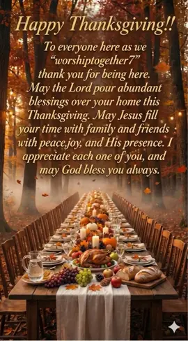 We are many at the table united by faith, gratitude, and the love of Jesus. Happy Thanksgiving 🍁💛 #gratitude #jesusthankyou #christiantiktok #thanksgiving #thankful 