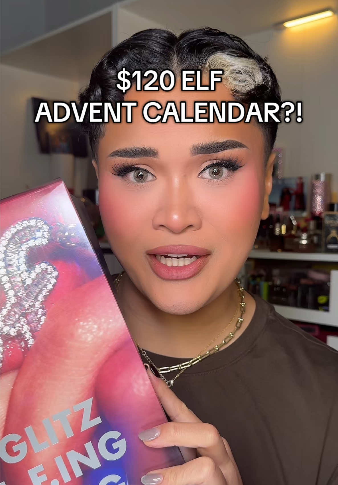 UNBOXING THE $120 ADVENT CALENDAR FROM ELF COSMETICS?! 😱😱🤔🤔 #adventcalendar #unboxing #makeup #viralmakeup #beauty 