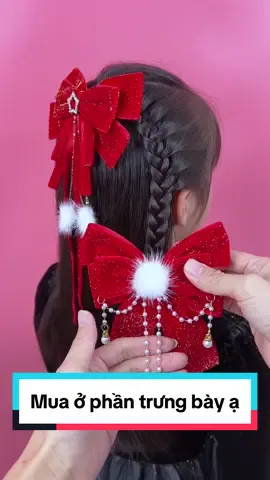 Chiếc nơ đỏ xinh xắn cho công chúa trong giáng sinh sắp tới#tocxinh #mevabe #giangsinh 