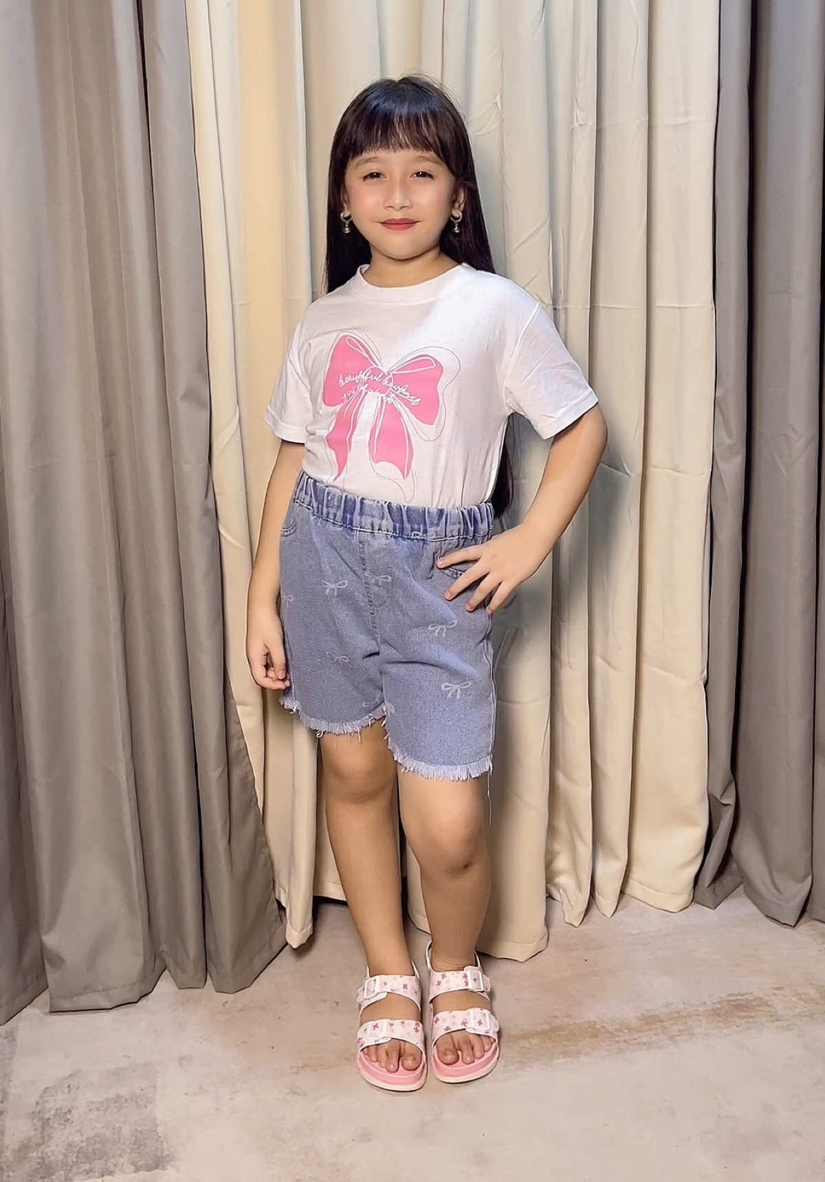 Denim Shorts for Kids 👧 #shorts #denimshorts #shortsforkids #kidsoutfitideas #kidsshorts 