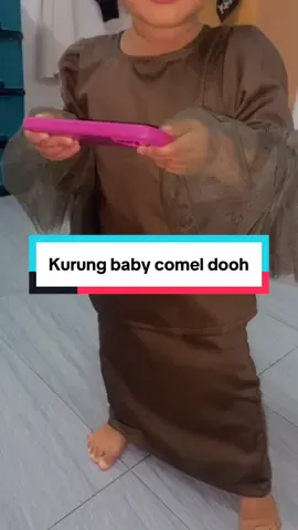 Mummy memang nampak glow up ye anak pakai baju kurung ni #kurungcamelia #bajukids #bajuraya2026 #fyp 
