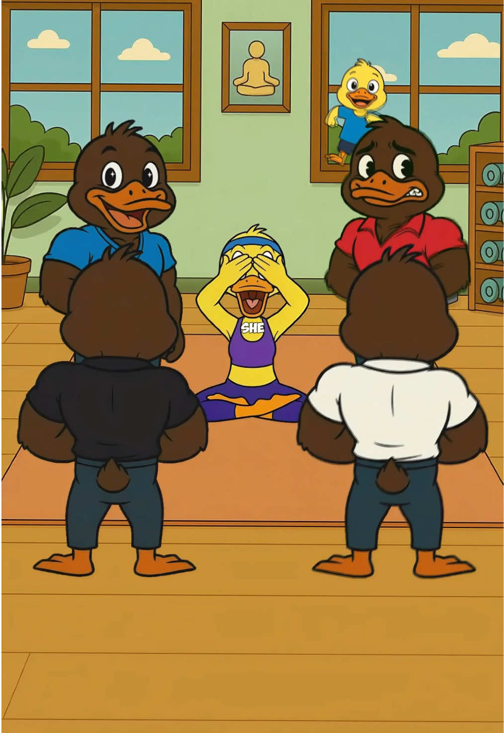 My big sister is a flexible and lean yoga teacher #animation #animal #funnysong #fyp 