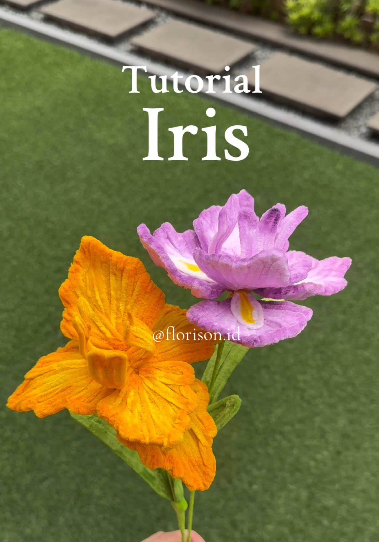 Simple tutorial Iris Flower #fuzzywireflowers #iris #handmade #fyp 