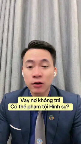 Vay nợ xong cố tình không trả? #luatsuquangsang 