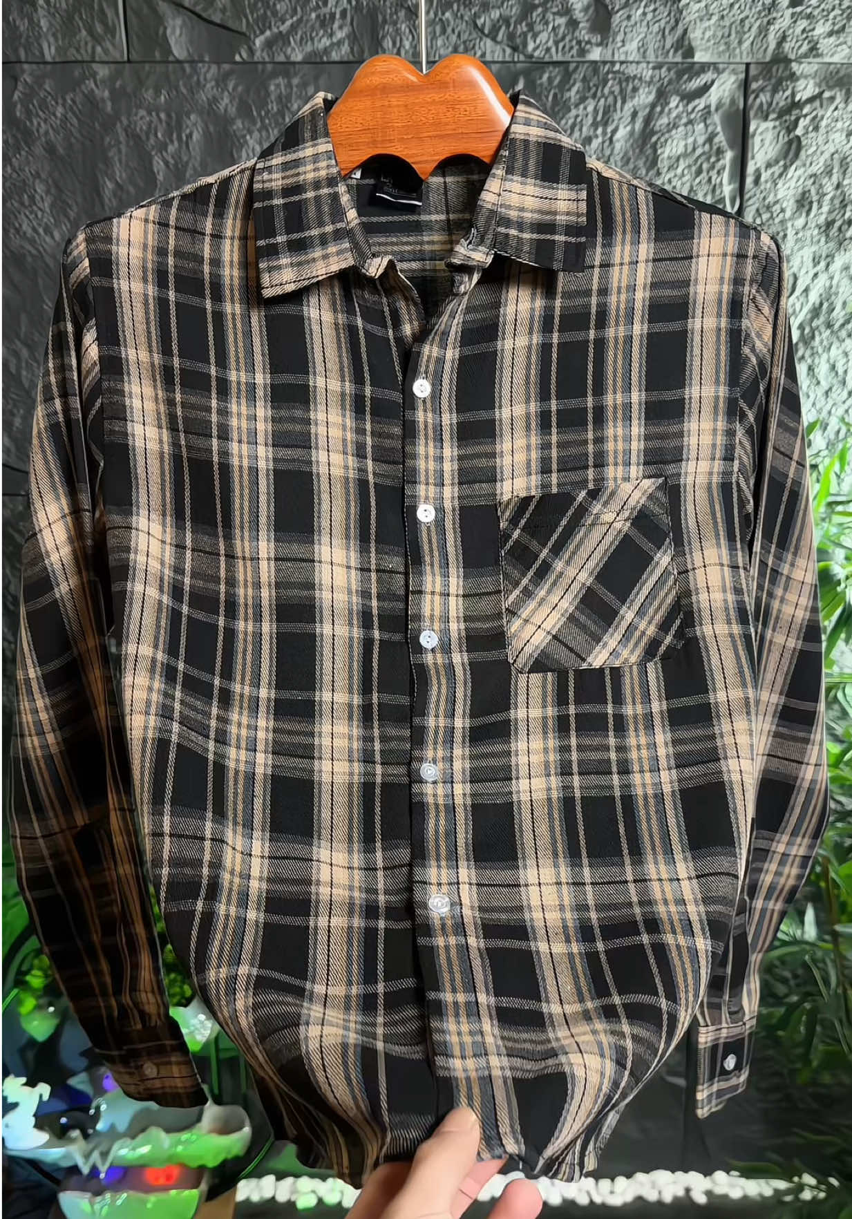 Áo Sơ Mi Flannel Logo Túi Ngực Kẻ Caro Dài Tay Nam Nữ #aosominam #aosomiflannel #thoitrangnam #xuhuong 