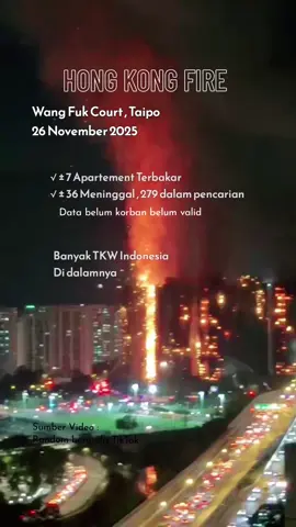 Turut berduka cita kebakaran Apartement di Taipo Hong Kong #beritaviral #tkwhongkong🇮🇩🇭🇰 #taipofire  #naturaldisaster #fyp 