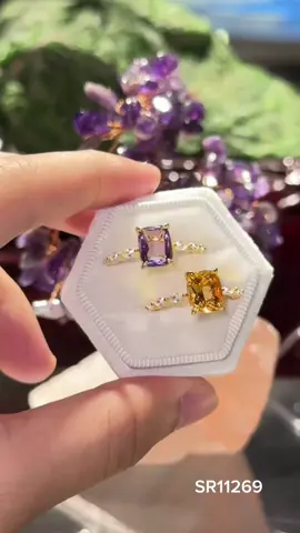 Choose successful stone or calm down stone #amethyst #citrine #ring #fyp #foryou 
