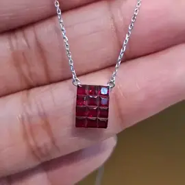 Natural Ruby Necklace Setting: 18k hk setting Stone Type: Ruby Carat size: R1.175ct Gold Weight: 2.26 grams Chain Length: 16