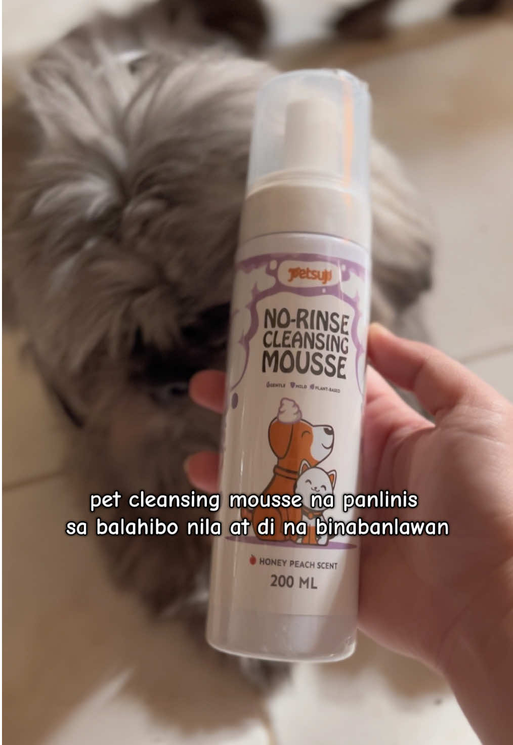 no need na banlawan itong pet cleansing mousse🥰 #petsup #petcleaningmousse #petcleaningfoam 