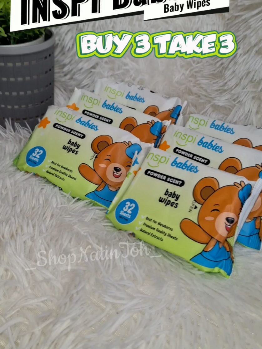99pesos INSPI Babies Buy 3 take 3 Baby Wipes #inspibabies #babywipes #buy3take3 #powderscent 