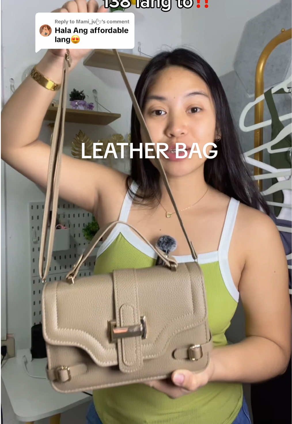 Replying to @Mami_juᥫ᭡  Napaka affordable talaga ng bag nato pero mukhang mamahalin sa ganda😍🥰 *price may vary Leather bag Handbag  Sling bag Bag for women Women bag #leatherbag  #handbag  #slingbag  #bagforwomen  #womenbag 
