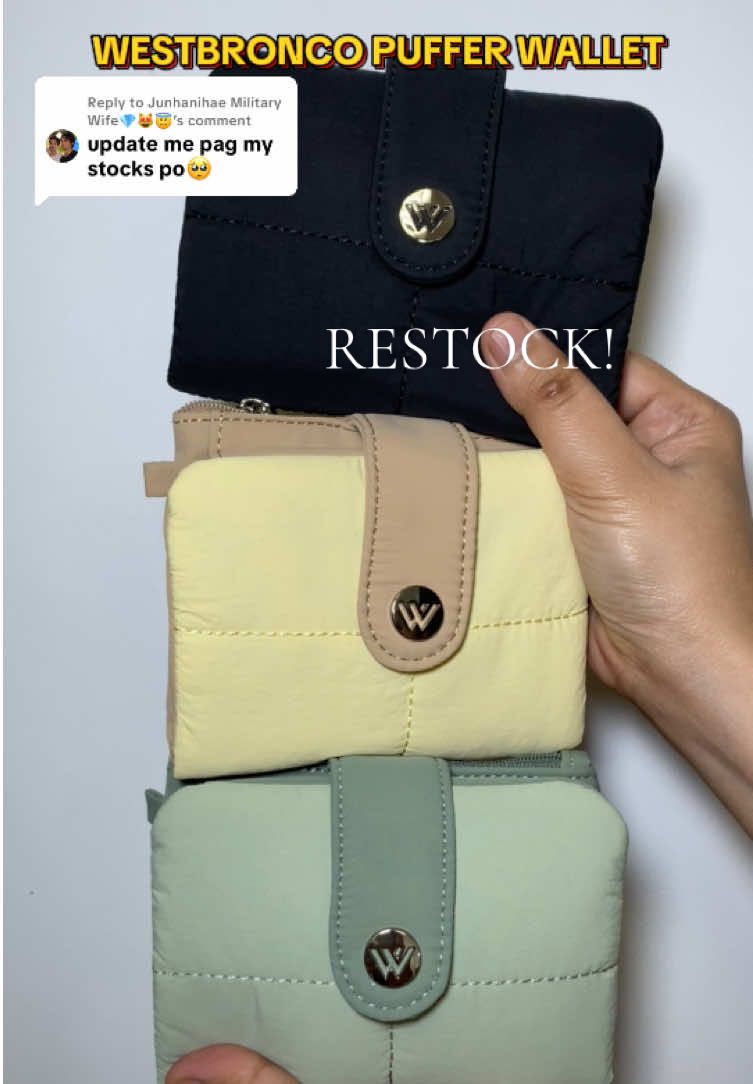 Replying to @Junhanihae Military Wife💎😻😇 RESTOCK! Westbronco Puffer Wallet / Bifold Wallet Gift idea #westbroncopufferwallet #bifoldwallet #walletforwomen #walletrecommendation #giftidea @WESTBRONCO.PH 