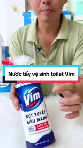 Nước tẩy vệ sinh toilet Vim #hoptaccungunilever #CleanTok #xuhuong #bottuyettayvesinhvim 