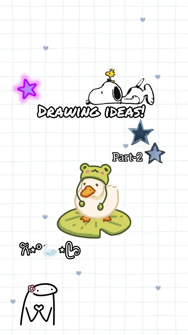 Drawing ideas part 2 🦋ᥫ᭡ ꈍ◡ꈍ 