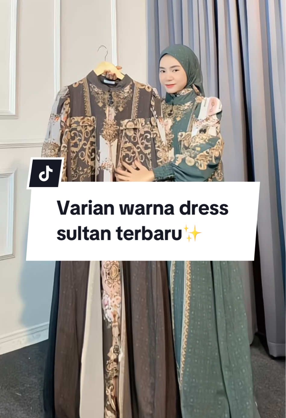 Haiii guysss siapa nih yang nungguin di warna warna dress sultan terbarunyaa?🤔 di stay tune yaa join di live sekarang jugaa😍#lebaran2026 #dress #dresskekinian #dresssethijab #fyp 