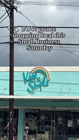 Happy Small Business Saturday! ✨ Avoid the mall chaos & support your local Kaimuki small businesses 🩵 Come visit us at Keep it Simple for gifts, refills & all our SBS deals! #ShopSmall #Kaimuki #SmallBusinessSaturday #KeepItSimpleHI