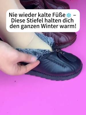 Warme Winterstiefeletten mit Reißverschluss für Damen
