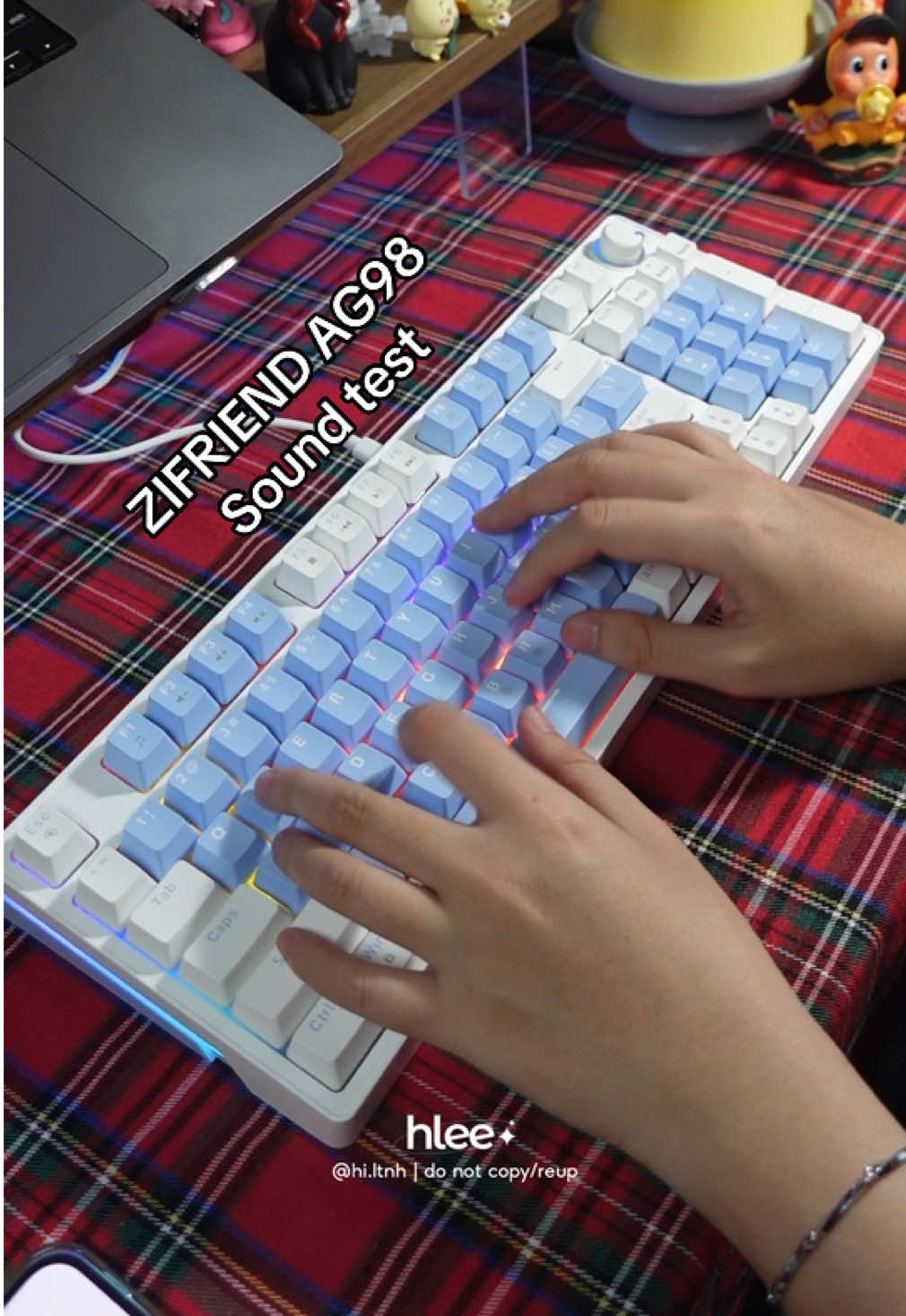 sound test một chiếc bàn phím cơ giá nhỉnh hơn 500 một xíu, layout 98, dành cho bạn nào thích âm gõ không quá to nè~ #banphimco #zifriend #ag98 #techtok 