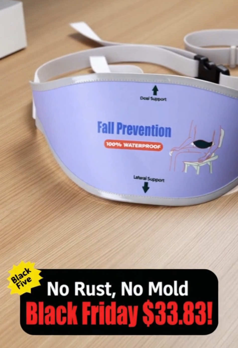 Worried about them slipping in the shower? Then check out this all-silicone, super waterproof bathroom safety belt#tiktok #ai #sora #elderly #ehucon 